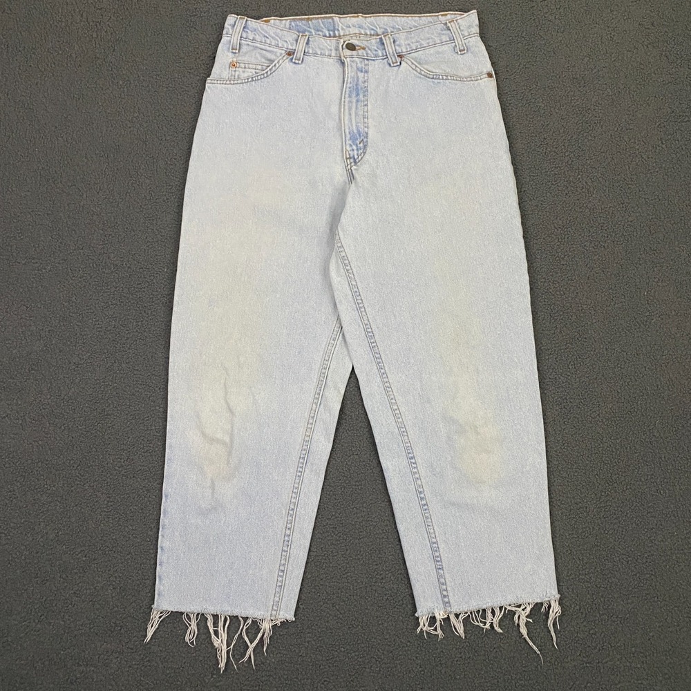 Vintage Levis 560 Jeans FITS 30x25 Loose Fit Taper Leg Orange Hem Raw Hem